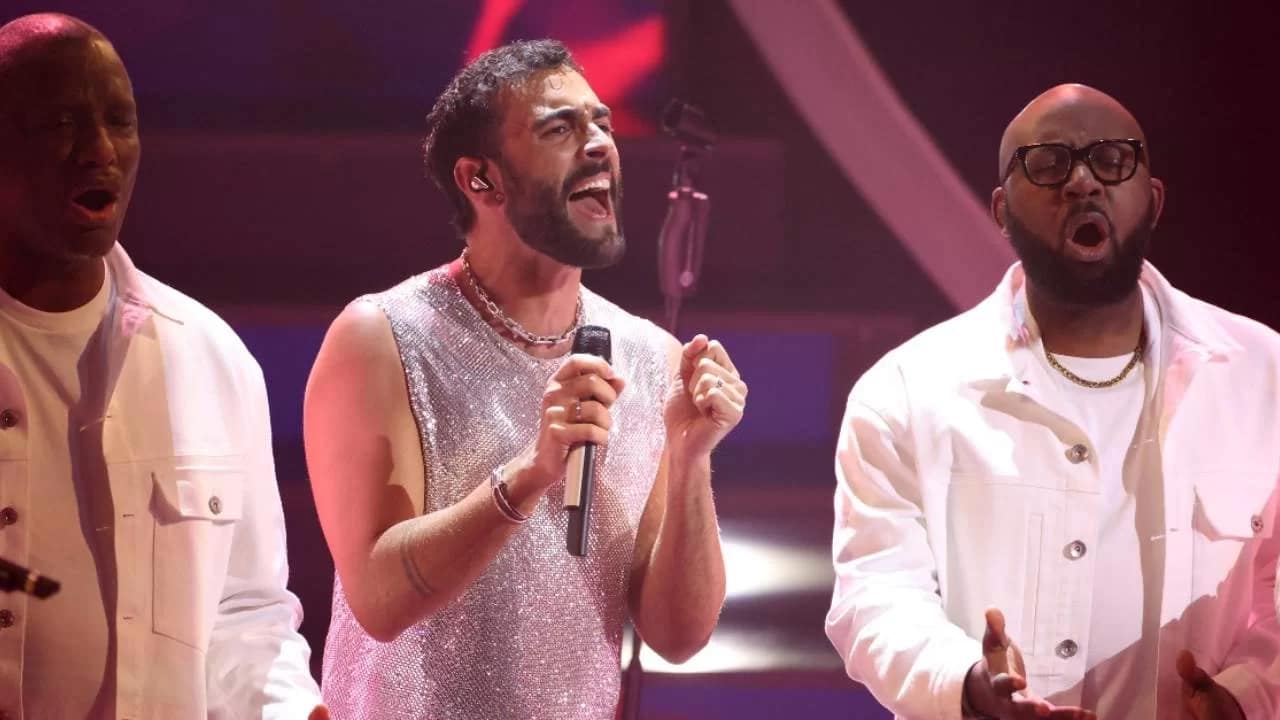 Sanremo 2023 - Marco Mengoni con il Kingdom Choir