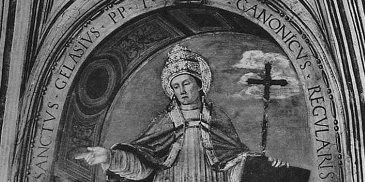 Immagine di Papa Gelasio I che istituì la festa di San Valentino