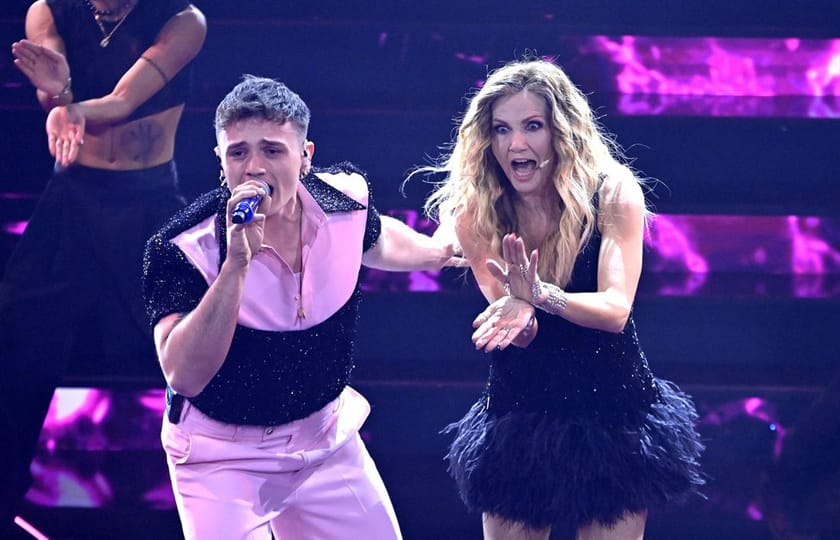 Sanremo 2023 - Olly con Lorella Cuccarini